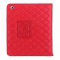 Popular Rhombus Pattern Leather Case for iPad Mini with  Magnetic Closure Flip Stand-Rose