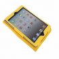 Popular Rhombus Pattern Leather Case for iPad Mini with  Magnetic Closure Flip Stand-Yellow