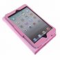 Popular Rhombus Pattern Leather Case for iPad Mini with  Magnetic Closure Flip Stand-Pink