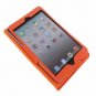 Popular Rhombus Pattern Leather Case for iPad Mini with  Magnetic Closure Flip Stand-Orange