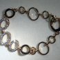 Fake Diamonds Imitation Gold Plated Chain Bracelet Classic Style