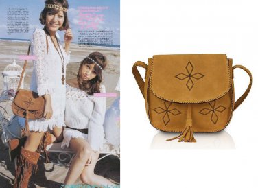 Faux suede Women Lady Shoulder Bag Messenger Handbag Crossbody brown Gypsy