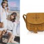 Faux suede Women Lady Shoulder Bag Messenger Handbag Crossbody brown Gypsy