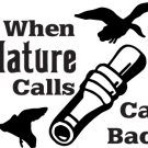 Duck Hunting Nature Calls Decal  8x6"