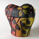 Falling Leaves, red, black, lemon