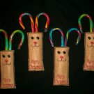 4 PC. Reindeer Candy Cane Holders