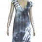 Cap sleeve short Tie Dye women dress