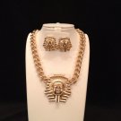 Gold tone Nefertiti head