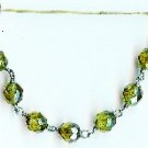 Olive Glass bead pin