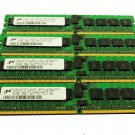2GB PC2-5300P Memory Kit 4x 512MB ECC DDR2 667 FB Server RAM Micron