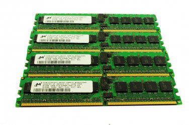 2GB PC2-5300P Memory Kit 4x 512MB ECC DDR2 667 FB Server RAM Micron