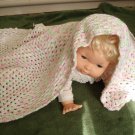 Girl's Baby Blanket, Very Soft, Hand Crocheted,