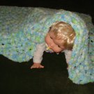 Softest Baby Boy's Blanket, Hand Crocheted