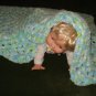 Softest Baby Boy's Blanket, Hand Crocheted