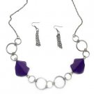 Malibu Purple Necklace/Earring Set