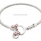 New Authentic Chamilia Disney Minnie Mouse Toggle Bracelet All Size 1014-0037