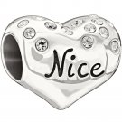 Authentic Chamilia Naughty & Nice Heart Charm Bead 2025-1013 "Gift Boxed"