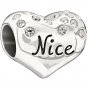 Authentic Chamilia Naughty & Nice Heart Charm Bead 2025-1013 "Gift Boxed"
