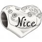 Authentic Chamilia Naughty & Nice Heart Charm Bead 2025-1013 "Gift Boxed"