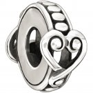 Authentic Chamilia Sterling Silver Affection Spacer Charm Bead 2610-0003