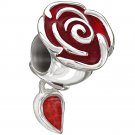 New Authentic Chamilia Disney  Belle's Enchanted Rose Charm Bead 2020-0707
