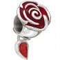 New Authentic Chamilia Disney  Belle's Enchanted Rose Charm Bead 2020-0707