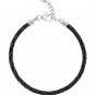 Authentic Chamilia Ebony Braided Leather Bracelet  Adjustable 1030-0109