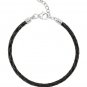 Authentic Chamilia Ebony Braided Leather Bracelet  Adjustable 1030-0109