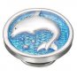 Authentic Kameleon KJP129B Silver Dolphin On Mediterranean Blue Enamel JewelPop