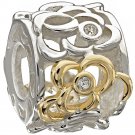 Authentic Chamilia Field of Gold - Clear Swarovski Charm Bead 2210-0756