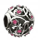 Authentic Chamilia Leaves and Vines Fuchsia Swarovski Bead 2025-0787 Charm
