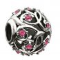 Authentic Chamilia Leaves and Vines Fuchsia Swarovski Bead 2025-0787 Charm