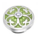 Authentic Kameleon Green Velvet Enamel & Crystal JewelPop KJP646