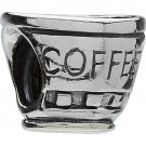 Authentic Chamilia Sterling Silver Coffee Cup Charm Bead GA-39 "Gift Boxed"