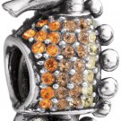 Authentic Chamilia Seahorse - Orange & Yellow Swarovski Charm Bead JC-10