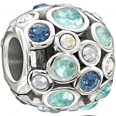 New Authentic Chamilia Captivate - Blue Swarovski Charm Bead 2025-0980