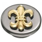 Authentic Kameleon Fleur De Lis 18kt Gold & Black Rhodium Jewelpop KJP270