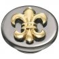 Authentic Kameleon Fleur De Lis 18kt Gold & Black Rhodium Jewelpop KJP270