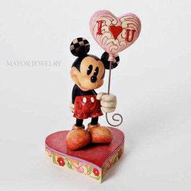 Disney Jim Shore Mickey Mouse with Heart Balloon Figurine 4026087 Enesco New