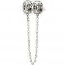 Authentic Chamilia Lock With Safety Chain - Filigree Charm Bead 1420-0252