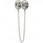 Authentic Chamilia Lock With Safety Chain - Filigree Charm Bead 1420-0252