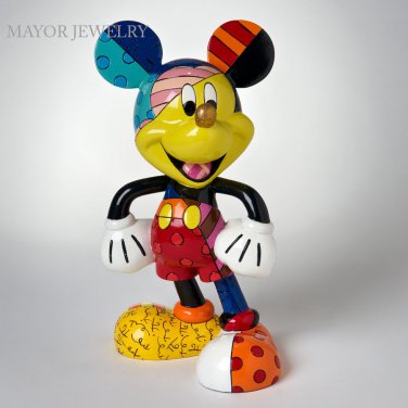 New Disney Romero Britto Mickey Mouse 8"in Figurine 4019372 Enesco