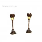 Department 56 Gargoyle Lamp Posts Halloween Snow Village Accessories 4024038 New