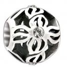 AUTHENTIC CHAMILIA PINWHEEL CLEAR SWAROVSKI BEAD CHARM, 2025-0832