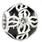AUTHENTIC CHAMILIA PINWHEEL CLEAR SWAROVSKI BEAD CHARM, 2025-0832