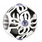 AUTHENTIC CHAMILIA PINWHEEL LILAC SWAROVSKI BEAD CHARM, 2025-0831,