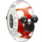 New Authentic Chamilia Disney Minnie Mouse Murano Glass Charm Bead 2110-1139