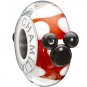 New Authentic Chamilia Disney Minnie Mouse Murano Glass Charm Bead 2110-1139
