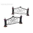 Department 56 Wicked Web Fence Set of 7 Halloween Village Accessories 4025398