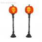 Department 56 Evil Pumpkin Lampposts Halloween Village Accessories 4033847 New